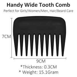 Professional Streaker Comb Anti-Static Wide Tooth Comb Styling Comb Detangling Comb No Handle Afro Comb for Men Women Salon Barber 2 Pack