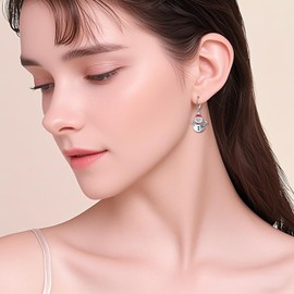 DAOCHONG Christmas Earrings for Women 925 Sterling Silver Christmas Dangle Drop Earrings Colorful Xmas Festival Holiday Jewellery Christmas Gifts for Women (Snowman)