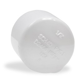 1/2 inch PVC Pipe End Cap Plug Socket PVC Pipe End Cap Fitting for Building Furnitubre DIY Garden Shelf Shedule 40- White