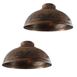Lampshade for Ceiling Light Shade Industrial Brushed Copper Pack 2 Replacement Shade Metal Ceiling Hanging Pendant Lighting Light Shade Lamp Shade Indoor Pendant Light Shades Ceiling Light