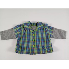 American Girl Bitty Baby Shirt Only From Plaid & Denim Outfit
