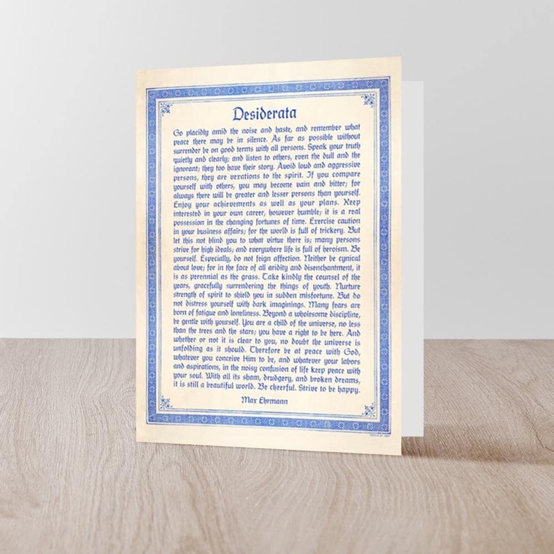 CafePress Desiderata Matte Folded Greeting Card Matte