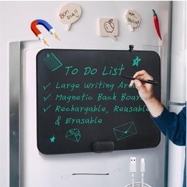 ROYALITA 20-Inch LCD Writing Tablet, Writing Board Note Board for Fridge, Dry-Erase & Sticky Note Alternative for Home & Office, Large Reusable Writing Pad with Built-in Magnets & Instant Erase