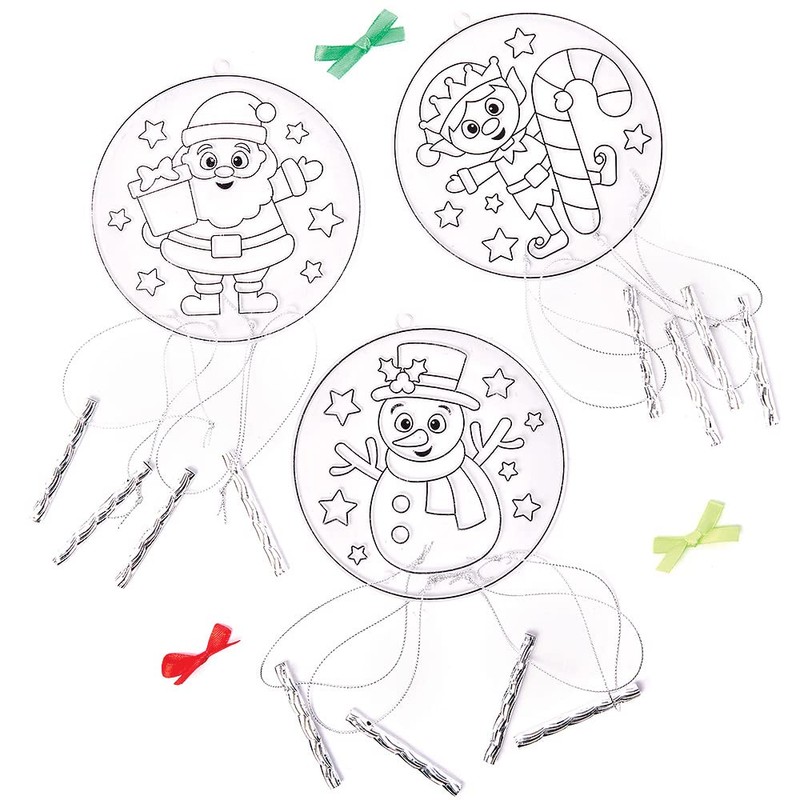 Baker Ross FX378 Christmas Suncatcher Windchimes - Pack of 3,