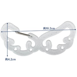 [GrandslamEX] アクリル カラビナ チャーム キーリング キーホルダー ストラップ キーチェーン スマホ ポーチ AirPods AirPods pro 財布 かわいい おしゃれ 飾り フック カラフル 韓国 (パープルウィング)