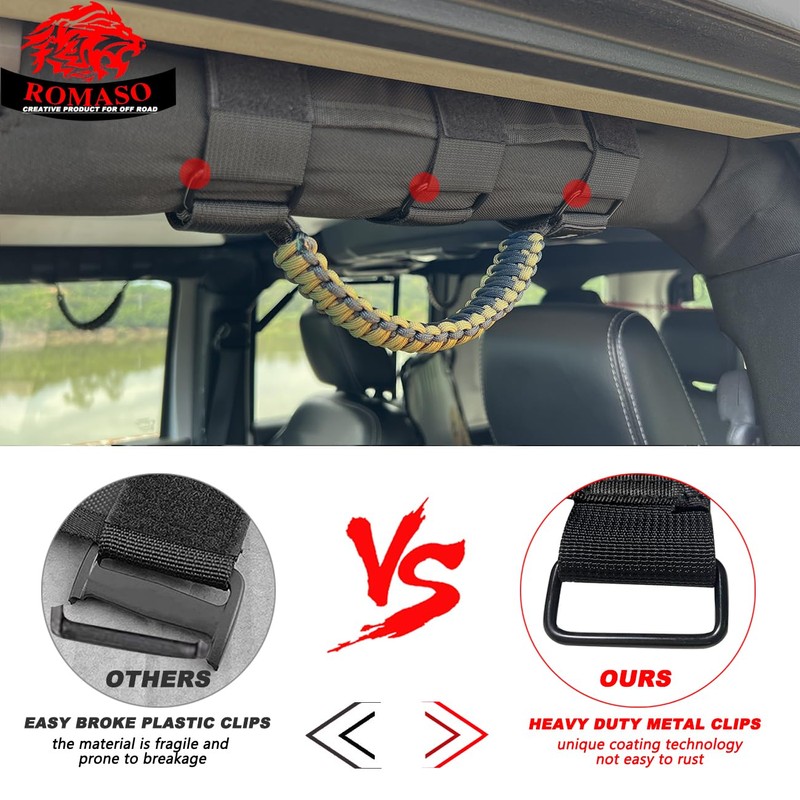 Grab Handles for Jeep Wrangler,Roll Bar Grab Handles for Jeep