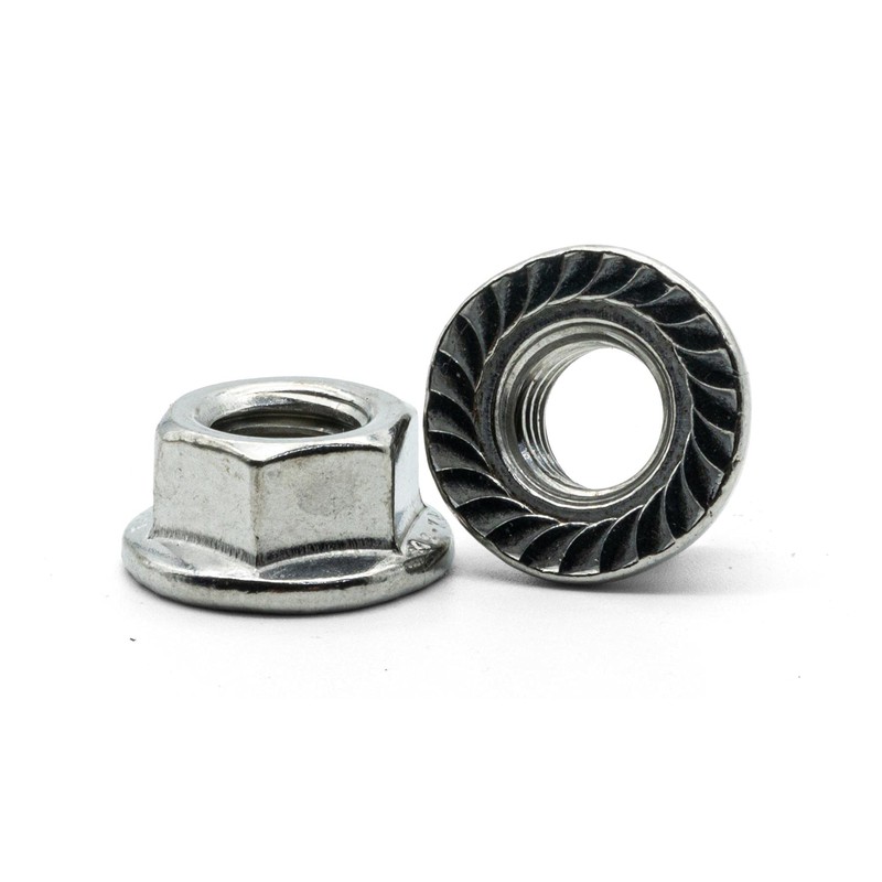 Hippo Hardware M10 (10mm) Hexagon Flanged Hex Nuts Serrated A2