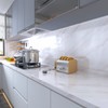 VOLEAAR 30CM x 500CM Glossy White Marble Contact Paper for