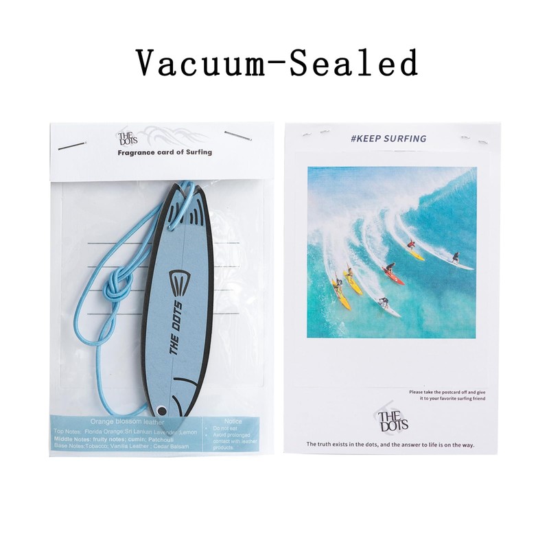 THEDOTS 5 Pack Surfboard Hanging Car Air Freshener, Beach Car