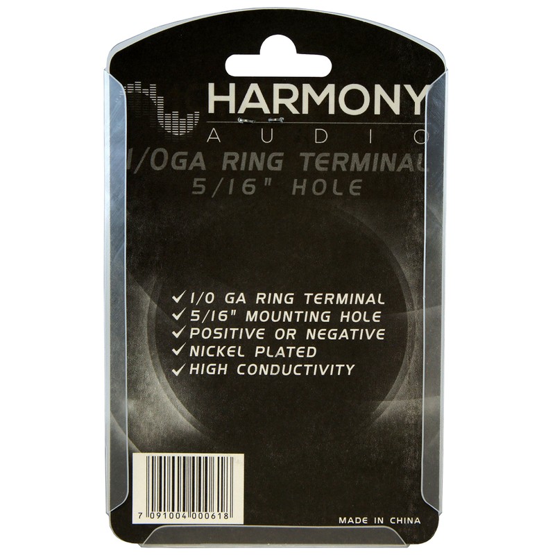 Harmony Audio HA-RT0 Car Stereo Power/Ground 1/0 Gauge 5/16" Ring