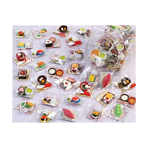 Food Delicate Eraser Japanese Cuisine Series 60 Pack Assorted