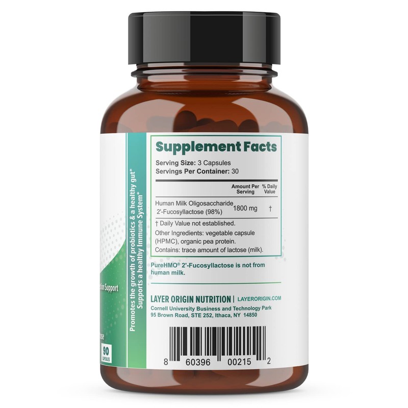 Layer Origin PureHMO Human Milk Oligosaccharide (HMO 2'-FL) Prebiotic Fiber