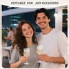 HTTBEIZI 24PCS 7OZ Transparent Wine Plastic Glasses, Drinking Champagne Glasses