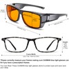 CAXMAN 99.9% Blue Light Blocking Glasses Sleep Glasses Orange Tinted