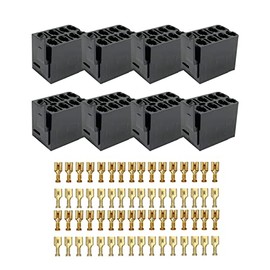 8 Set Rocker Switch Plug Socket with 6.3mm Female Spade Terminals for ARB Carling Switch Connection