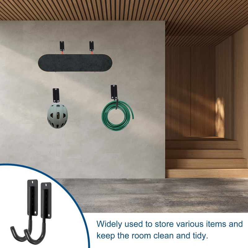 sourcing map 4 Pcs 5.71x2.56 Inch Garage Hanging Hooks, Heavy