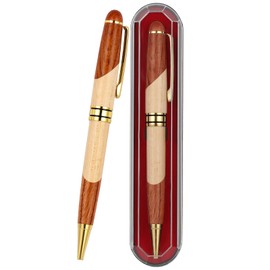 Ballpoint Pen Wooden Ballpoint Pens Business Tip Pen Luxury Pens with Black Refill Ball Pen Gift Set for Planner Journal Executive Business,Office Work