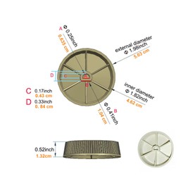 2PCS Baseboard Heater Thermostat Temperature Control Dial Knob Replacement, Baseboard Heater Knob, Wall Heater Board Knob, White