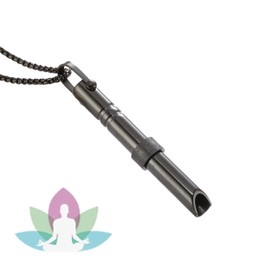 TJUSPIRIT Stainless Steel Meditation Breathing Necklace Breath Chain Smoking Ceasing Chain Stress Relief Chain for Pressure Relief Reduces Anxiety Women Men Relaxation Spiritual Gift, Stainless Steel