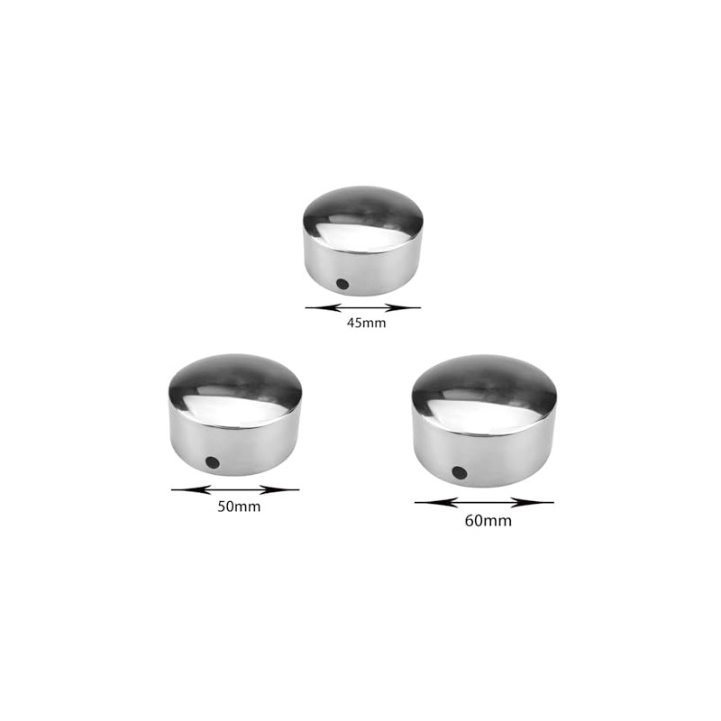 Leliafleury 4Pcs Handrail End Caps Stainless Steel Round Banister End