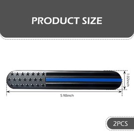 Ferianl 2PCS American Flag Emblem Decal, 3D Embossed Metal Badge Sticker, Car Window Bumper Fender Stripe Decal, 6" x 1" USA Flag Stickers, Universal for Vehicle, Sedan, RV (Blue)