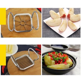 Apple Slicer, 8-Blade Extra Large Apple Corer, 3.9 Inch Heavy Duty Stainless Steel Apple Cutter and Divider