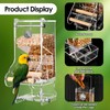 Hosukko 2PCS No Mess Bird Feeder, Transparent Acrylic, Reducing Waste,
