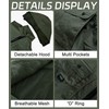 M2C Mens Hooded Mesh Multiple Pockets Traveling Vest 2XL Army