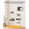 5-in-1 Cat Wall Shelves, Solid Wood & Velvet & Sisal