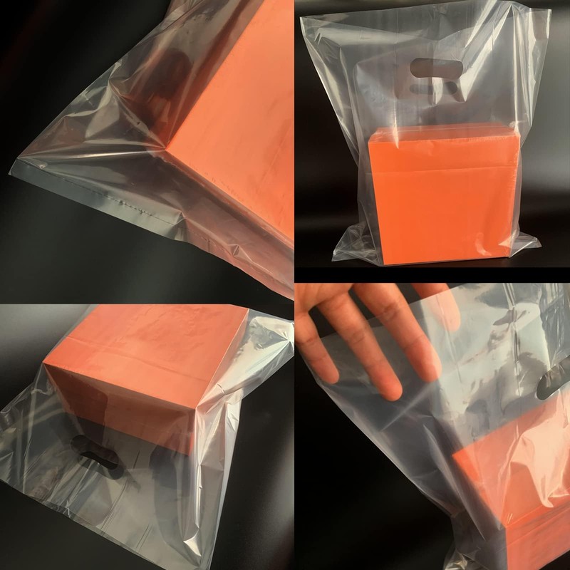 50 Pack 26"x26" Extra Large Clear Plastic Shopping Bags with