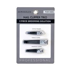 Aerosoles 3PC Stainless Steel Nail Clipper Set – Professional Nail Clippers for Men and Women, Toe Nail Clippers, and Fingernail Clippers for Seniors