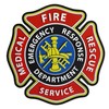 PVC Morale Patch - Fire Medical Rescue Services Emblem 4"x4"