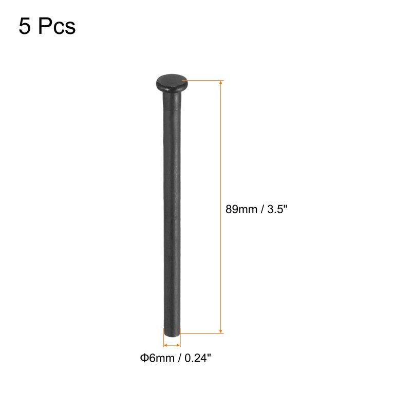 QUARKZMAN Pack of 5 3.5 Inch Door Hinge Pins, Removable