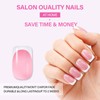 LKE Professional Press-On Nails, Pink French Manicure Style, Premium Salon