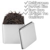 WOPPLXY 12 Pack 3Oz Square White Metal Tins, Square Tin