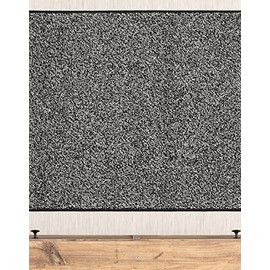 Custom Length Heavy Duty Residential Hallway Entryway Kitchen Floor Carpet Runner Rug | Slip Skid Resistant Rubber Backing, Black, 26 inch x 4 feet, Doormat