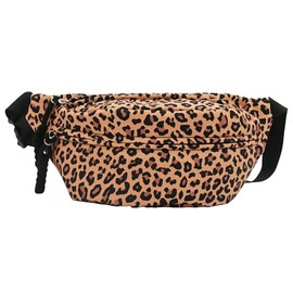 1-Piece Leopard Print Bag, Khaki Animal Print Bum Bag