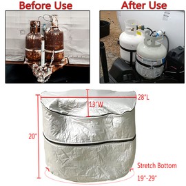 FCOUIID - Cubierta de tanque de propano de vinilo para RV, impermeable, doble 20, protector de botella de gas de alta resistencia para exteriores de estufa de gas y piezas de camping (20 libras)