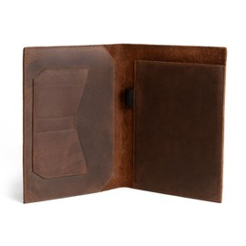Leather Worx, Notepad Cover (5 x 8 In. Notepad Not Included) Sturdy, Durable Material Perfect for Storing Journal, Full Grain Leather, Handmade (Bourbon Brown)