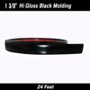 Cowles 1 3/8" x 24' High Gloss Black Universal Half-Round