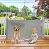 55 Inch Retractable Dog Gate Outdoor Scratch-Resistant Mesh Baby Gate