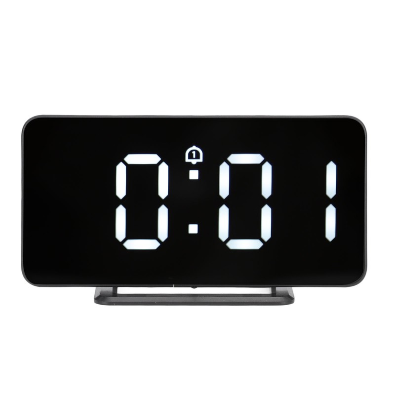 Digital Mirror Alarm Clock 5V Double Alarm Snooze Function LED