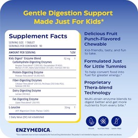 Enzymedica Kids Digest Suplemento Enzimático Digestivo Masticable