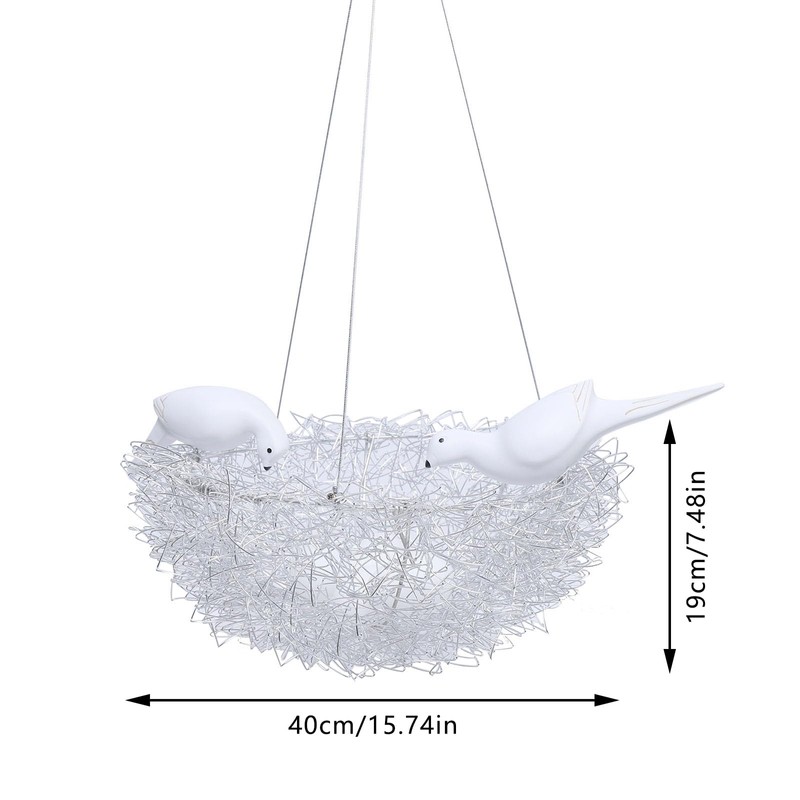Bokknppo 5 LED Chandelier Bird’s Nest Light Fixture Creative Egg