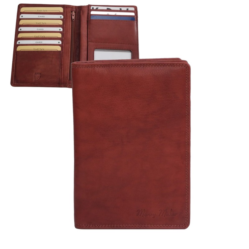 zmoka Travel Document Folder Made of Soft Leather with RFID