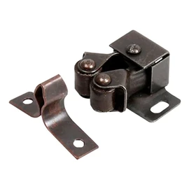 Merriway BH04475 (4 Pcs) Antique Bronzed Double RollerCupboard Cabinet Door Catch - Pack of 4 Pieces