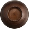 Ceramic Indigo Wood Grain Line Soup Bowl, Light Tea, Size: