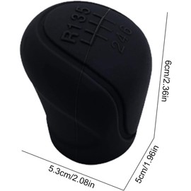 Cubierta de Silicona para Palanca de Cambios de Coche Funda de Silicona para Palanca de Cambios Mango de Palanca de Cambios Accesorios Protectores Cubierta Manual (negro)