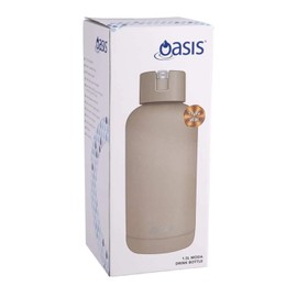 Oasis Ceramic Lined Stainless Steel Triple Wall Insulated "Moda" Drink Bottle 1.5L - Latte