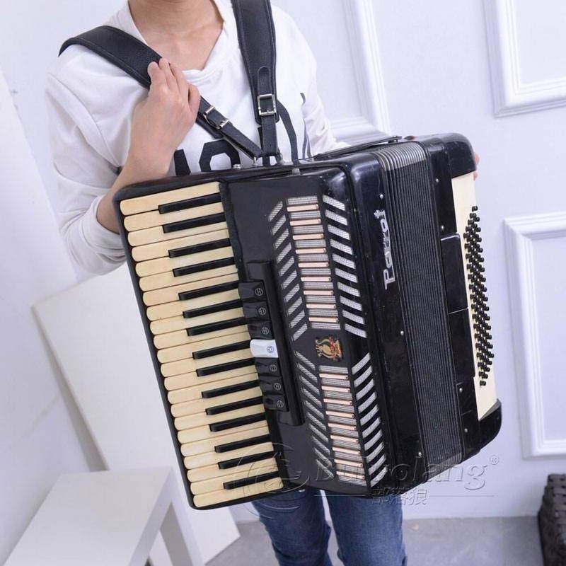 아코디언 어깨끈 소가죽 스트랩 악기 교체용 Accordion Leather Shoulder Strap